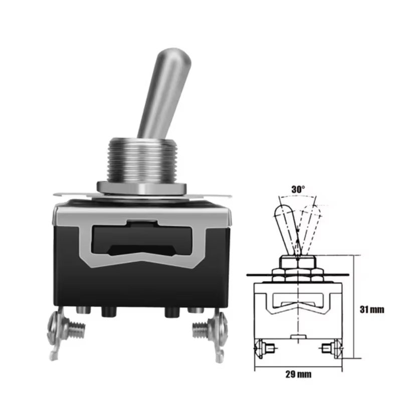 5 x HEAVY DUTY MARINE TOGGLE SWITCH ON / OFF 15A