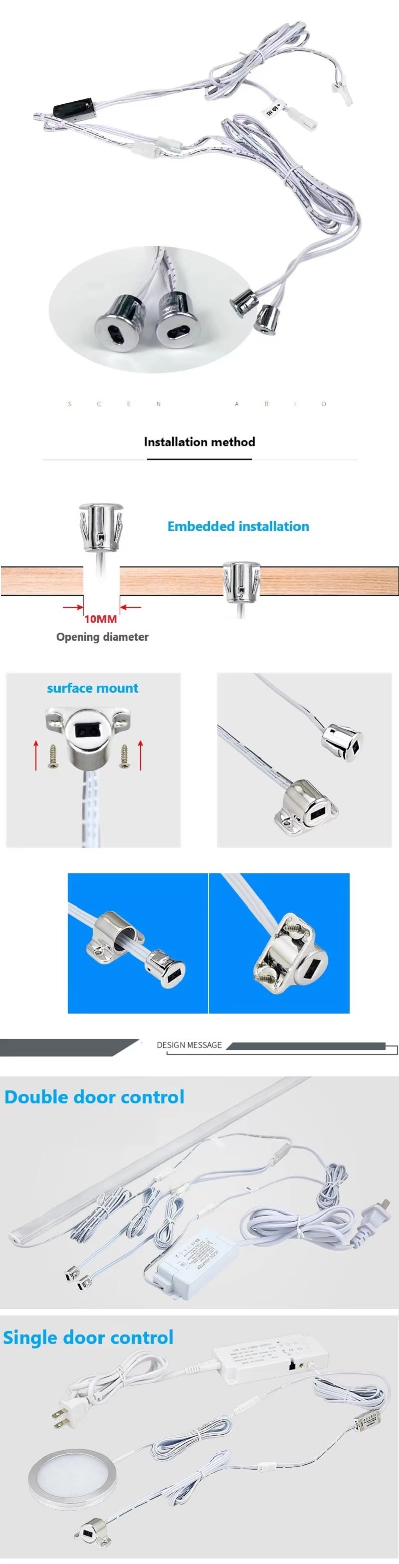 SINGLE / DOUBLE DOOR TOUCH SENSOR SWITCH