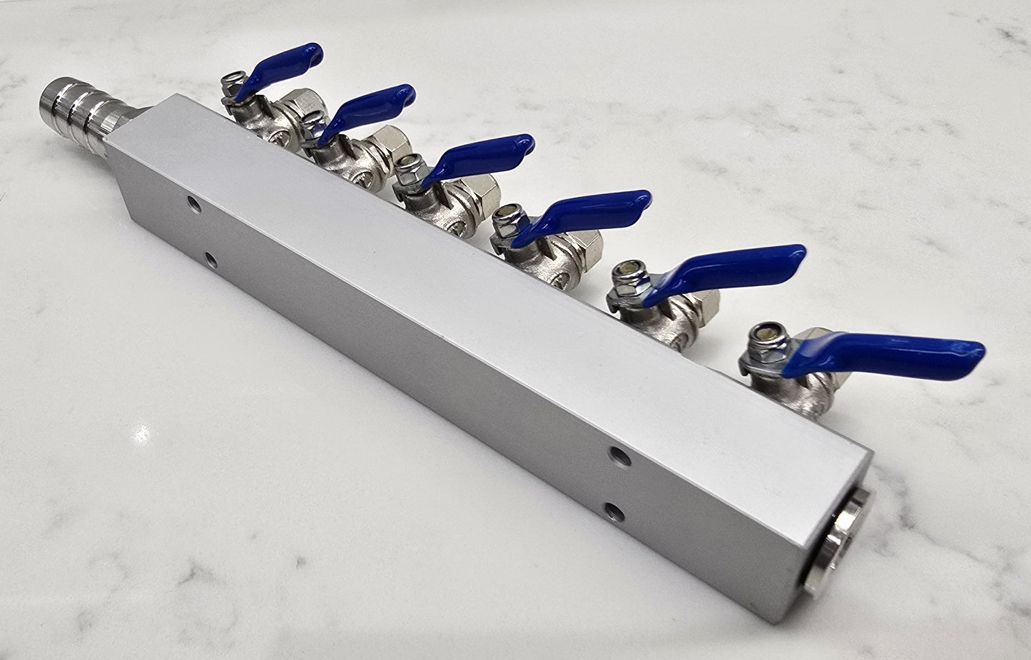 MANIFOLD BLOCK WITH TAPS 6 5 4 3 2 WAY