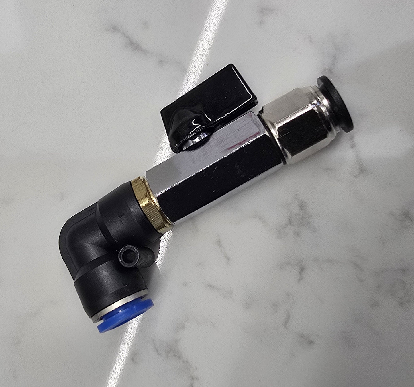 EVOLUTION AQUA 3/8" MINI BALL VALVE, BSP, 12mm PUSH FIT CONNECTOR EASYPOD