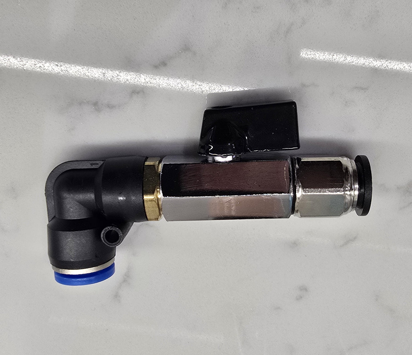 EVOLUTION AQUA 3/8" MINI BALL VALVE, BSP, 12mm PUSH FIT CONNECTOR EASYPOD