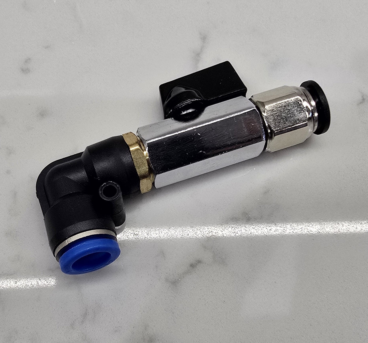 EVOLUTION AQUA 3/8" MINI BALL VALVE, BSP, 12mm PUSH FIT CONNECTOR EASYPOD