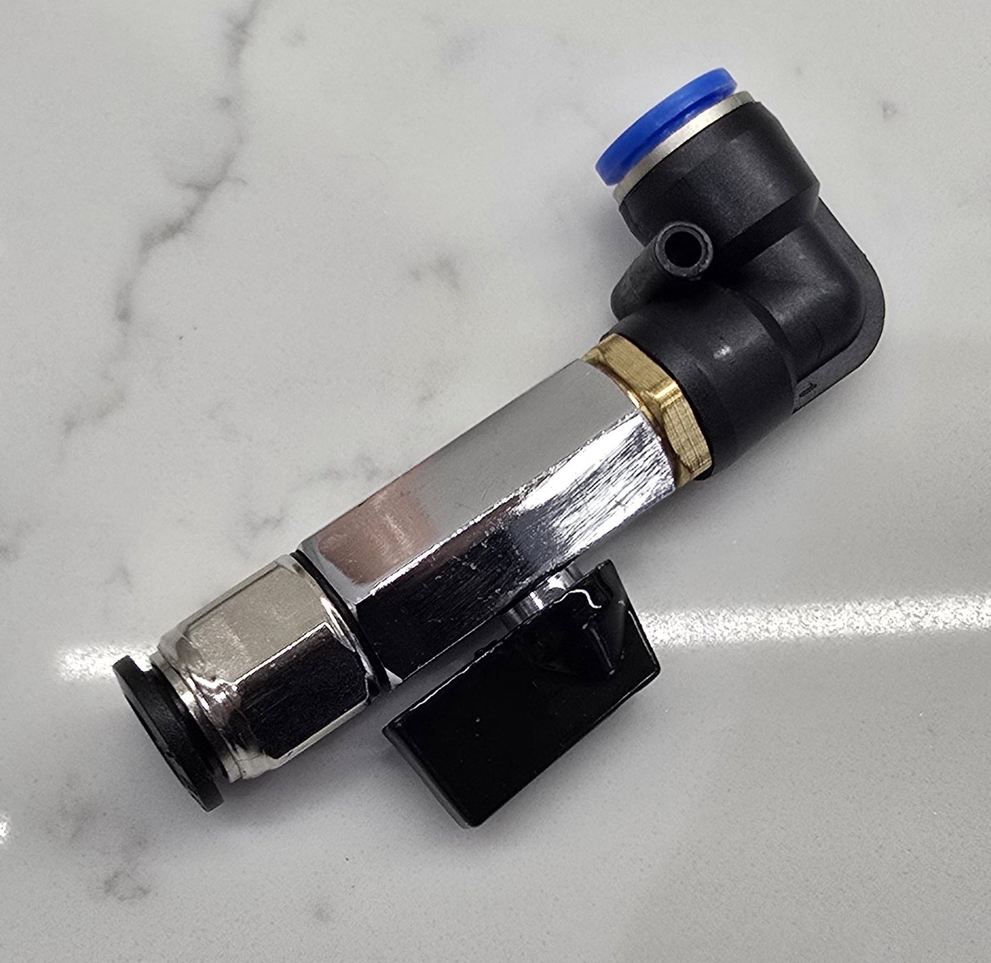 EVOLUTION AQUA 3/8" MINI BALL VALVE, BSP, 12mm PUSH FIT CONNECTOR EASYPOD