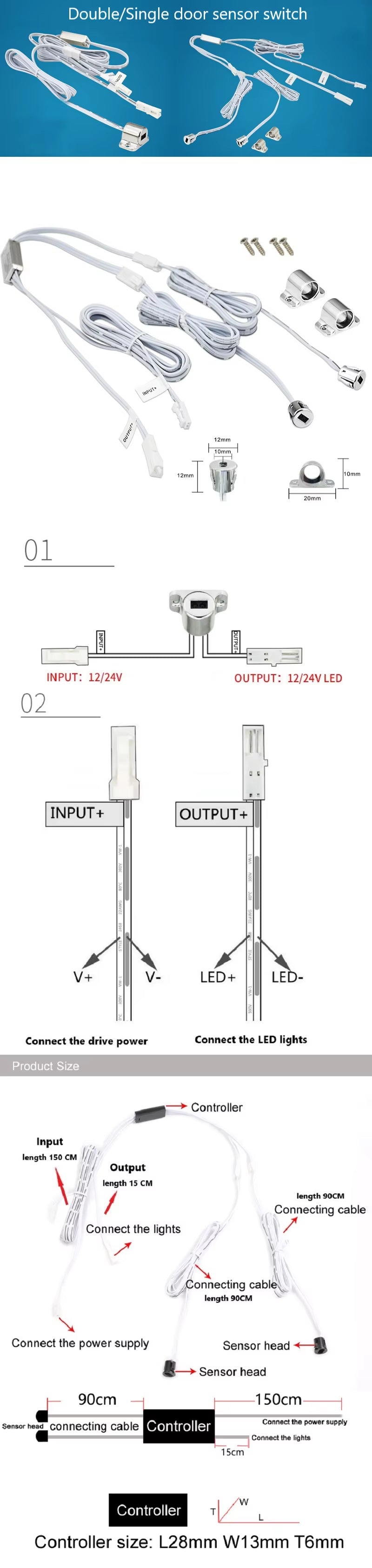 SINGLE / DOUBLE DOOR TOUCH SENSOR SWITCH