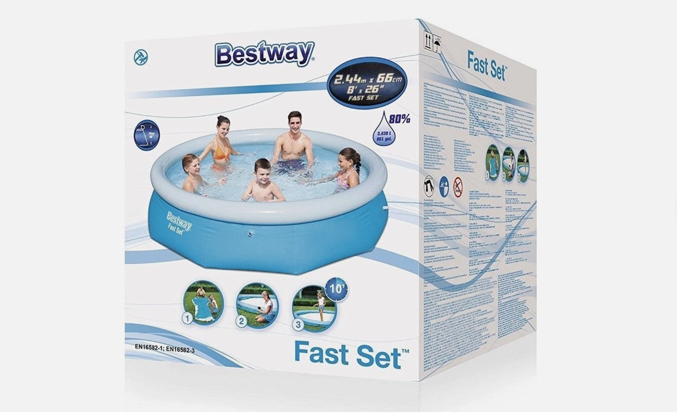 BESTWAY FAST SET POOL 8FT x 26" / 2.44m x 66cm