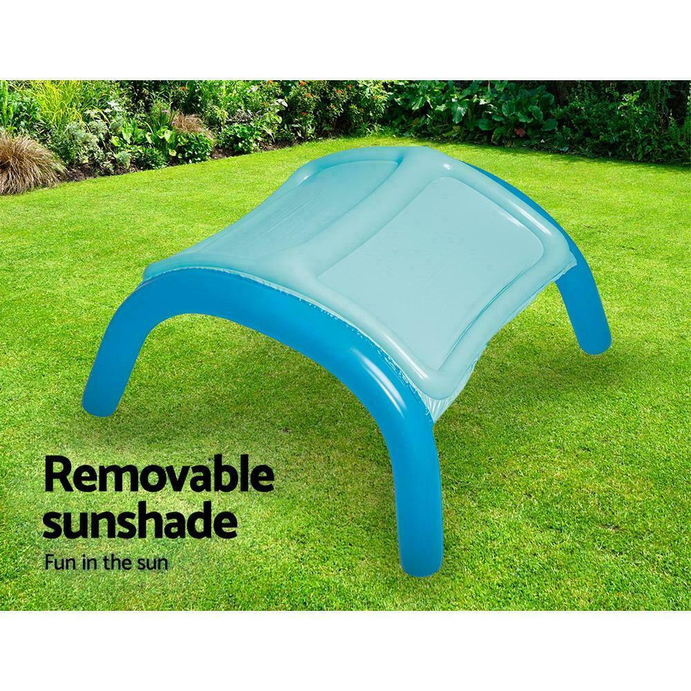 BESTWAY INFLATABLE KIDS PADDLING PLAY POOL 1.4m x 1.4m x 1.14m WITH CANOPY