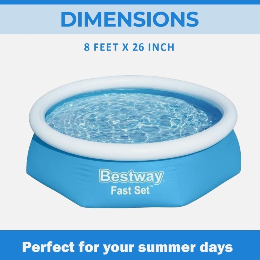 BESTWAY FAST SET POOL 8FT x 26" / 2.44m x 66cm