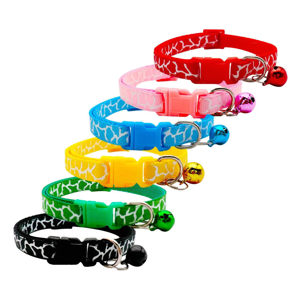 CAT / KITTEN WHITE PRINT COLLAR SAFETY COLLAR