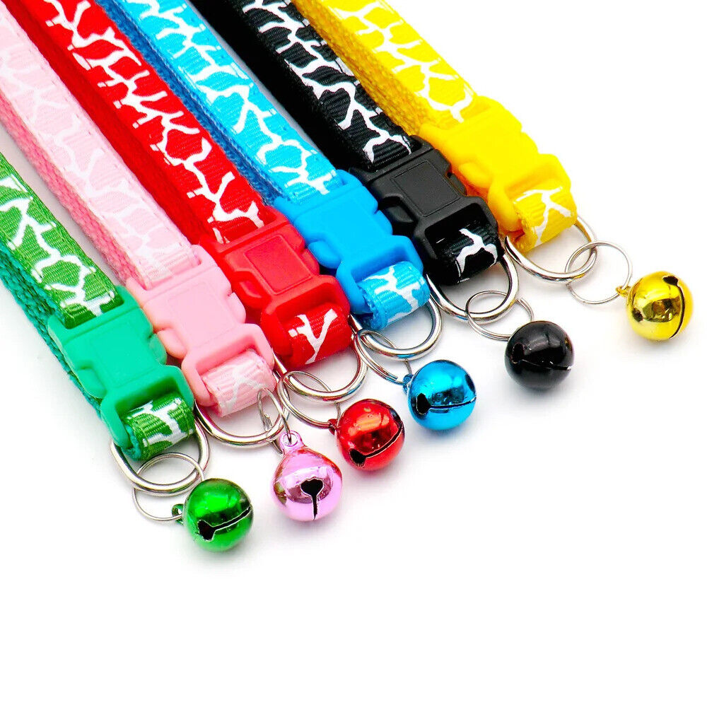 CAT / KITTEN WHITE PRINT COLLAR SAFETY COLLAR