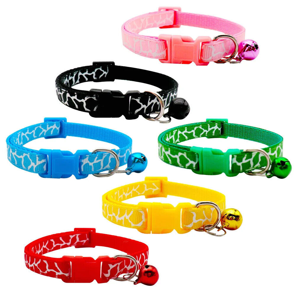 CAT / KITTEN WHITE PRINT COLLAR SAFETY COLLAR