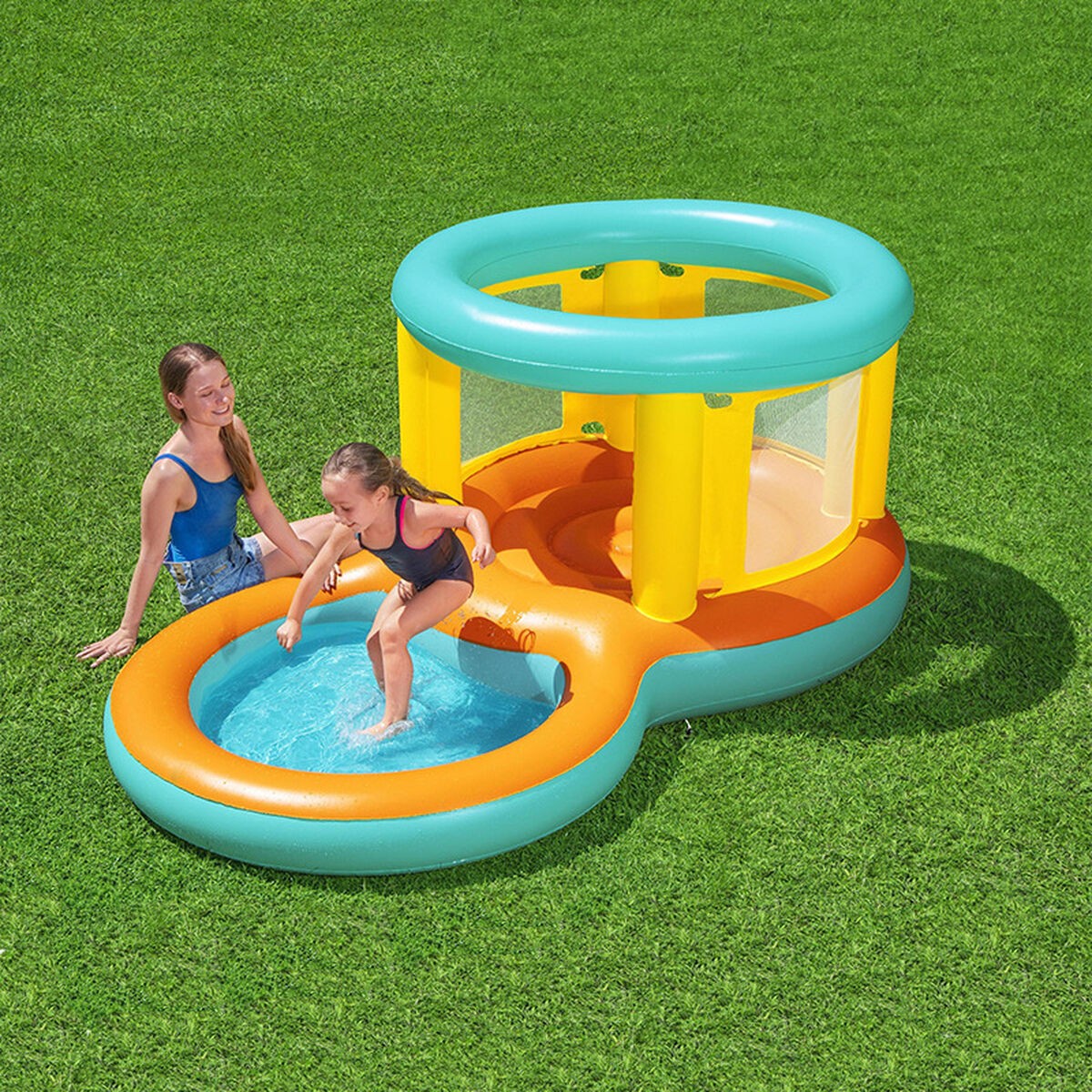 BESTWAY JUMPTOPIA BOUNCER & PADDLING POOL 2.39m x 1.42m x 1.02m PLAY POOL