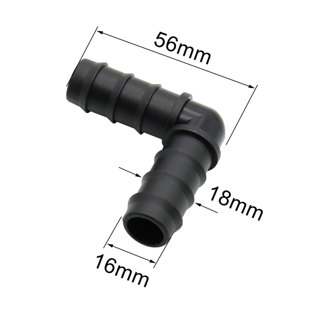 AQUARIUM / POND BARBED ELBOW FLEXIBLE PIPE HOSE CONNECTOR 13mm, 16mm & 25mm