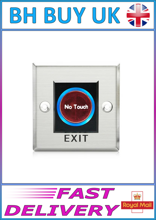NO TOUCH EXIT SWITCH DOOR RELEASE STAINLESS STEEL