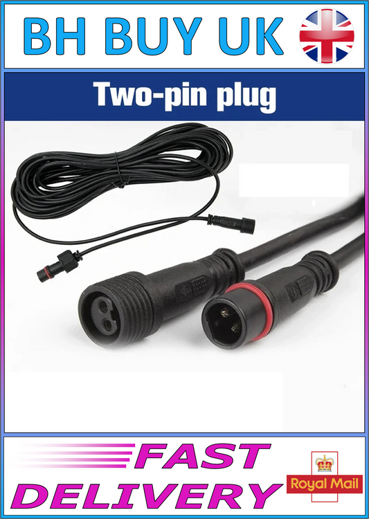 5m EXTENSION CABLE FOR OUTDOOR LIGHTING / SOLAR PANEL 2 PIN