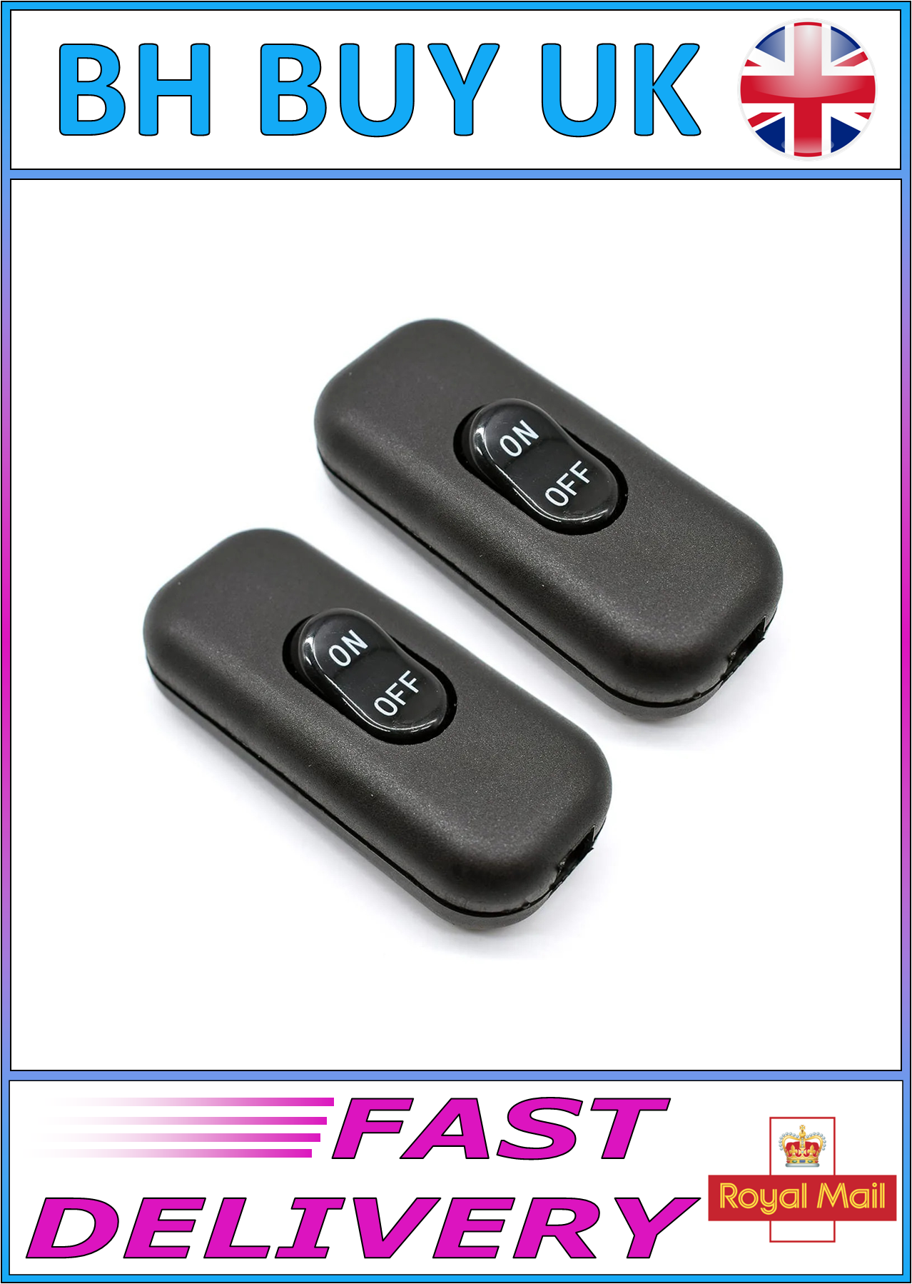 2 x INLINE ROCKER SWITCH