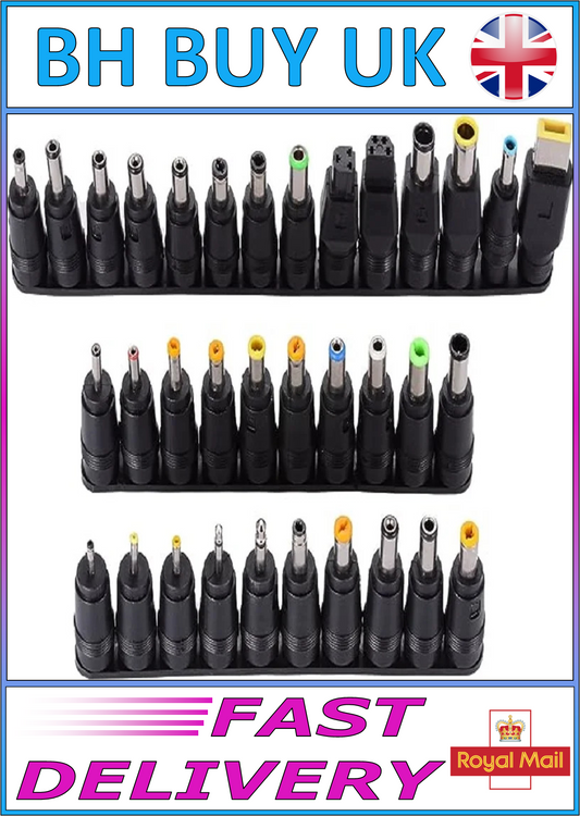 34 x UNIVERSAL 5.5mm x 2.1mm DC AC POWER ADAPTER TIPS