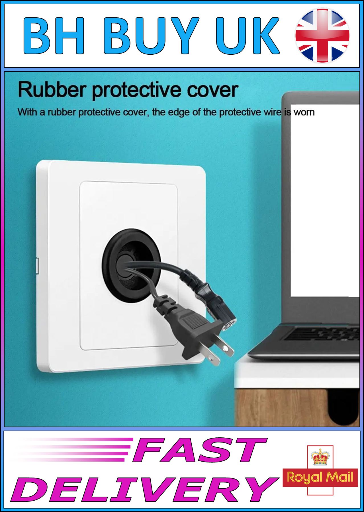 WALL BLANKING PLATE 31mm HOLE CABLE OUTLET