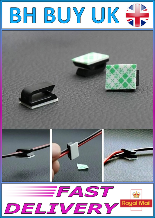 20 x SELF ADHESIVE CABLE TIE BASES