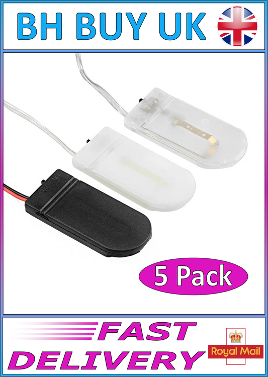 5 x CR2032 DOUBLE BATTERY HOLDER - PRE WIRED WITH SWITCH