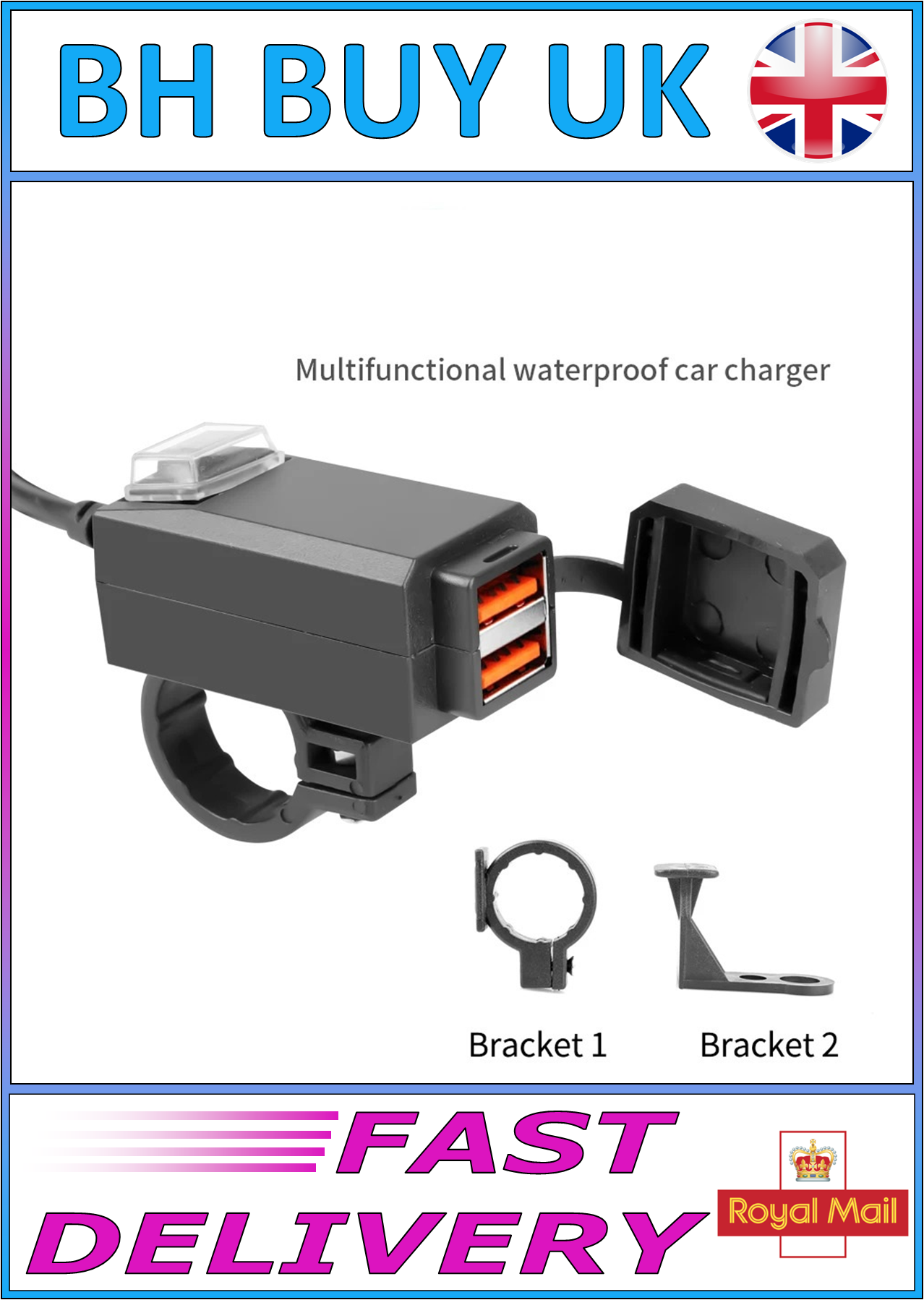 MOTORBIKE DUAL USB HANDLEBAR MOUNT