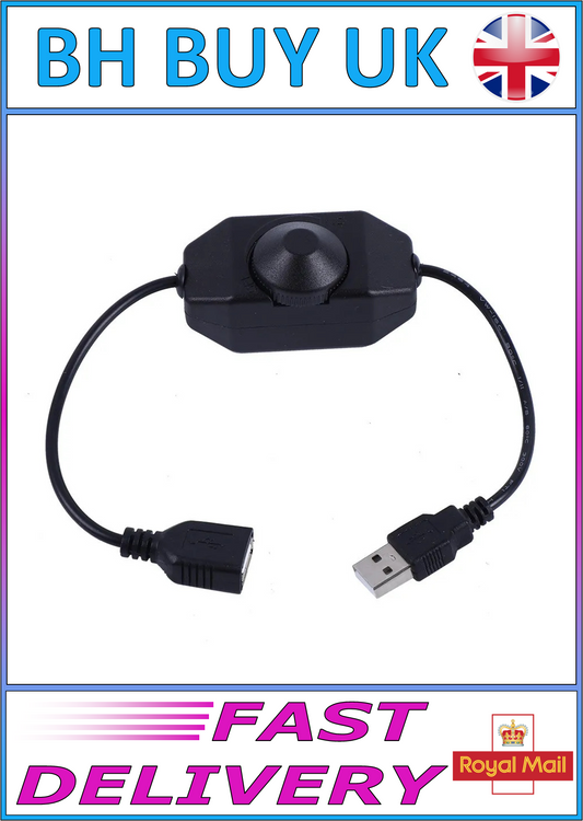 INLINE USB DC 5V STEPLESS INLINE LED DIMMER SWITCH - WHITE or BLACK