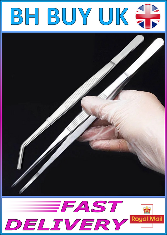 30cm STAINLESS STEEL STRAIGHT / CURVED TWEEZERS