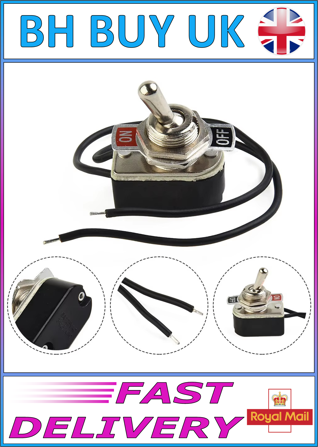 PRE WIRED TOGGLE SWITCH 6A SPST
