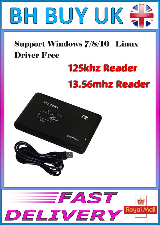 SMART USB RFID CARD READER 125KHz & 13.56MHz ID IC DUAL FREQUENCY