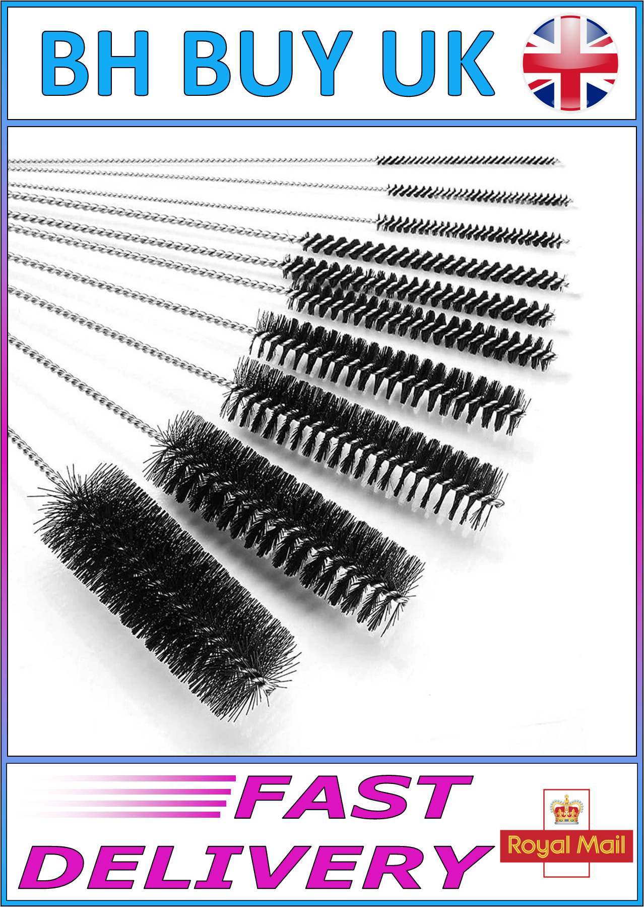 10 x CLEANING BRUSH SET - HOMEBREW