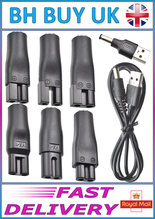 8 PIECE 5V POWER CORD REPLACEMENT FOR SHAVERS USB CONNECTION