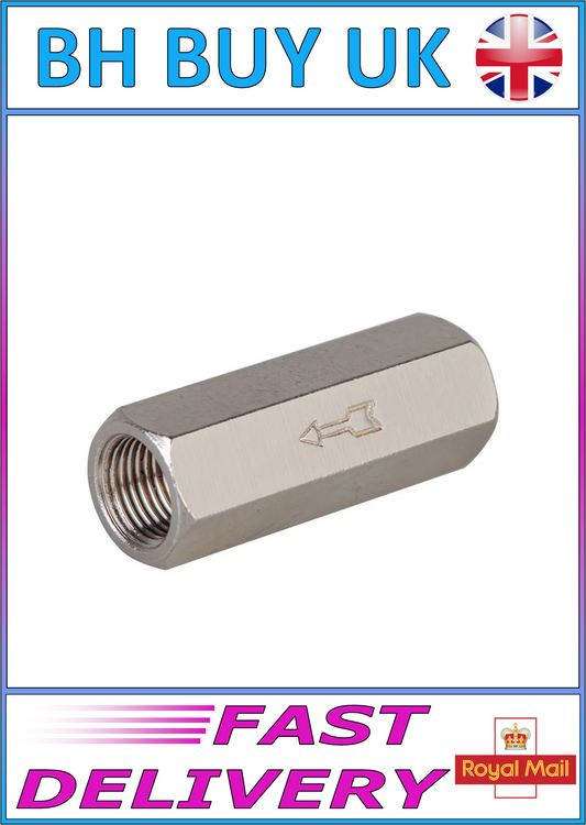 1/8" & 1/4" BSPP FEMALE - FEMALE PNEUMATIC CHECK VALVE