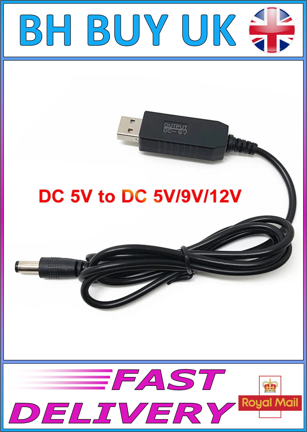 USB POWER BOOST LINE DC 5V - 9V & 12V STEP UP MODULE - 2.1 x 5.5mm PLUG
