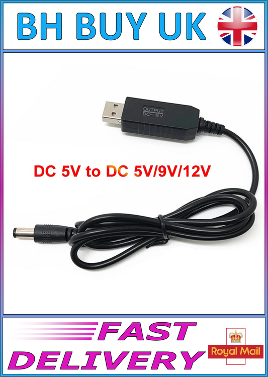 USB POWER BOOST LINE DC 5V - 9V & 12V STEP UP MODULE - 2.1 x 5.5mm PLUG