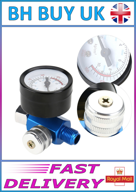 1/4" SPRAY PAINT GUN AIR PRESSURE REGULATOR
