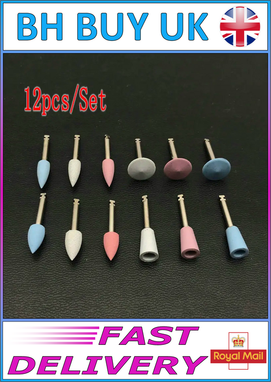12 x DENTAL SILICONE GRINDING HEADS