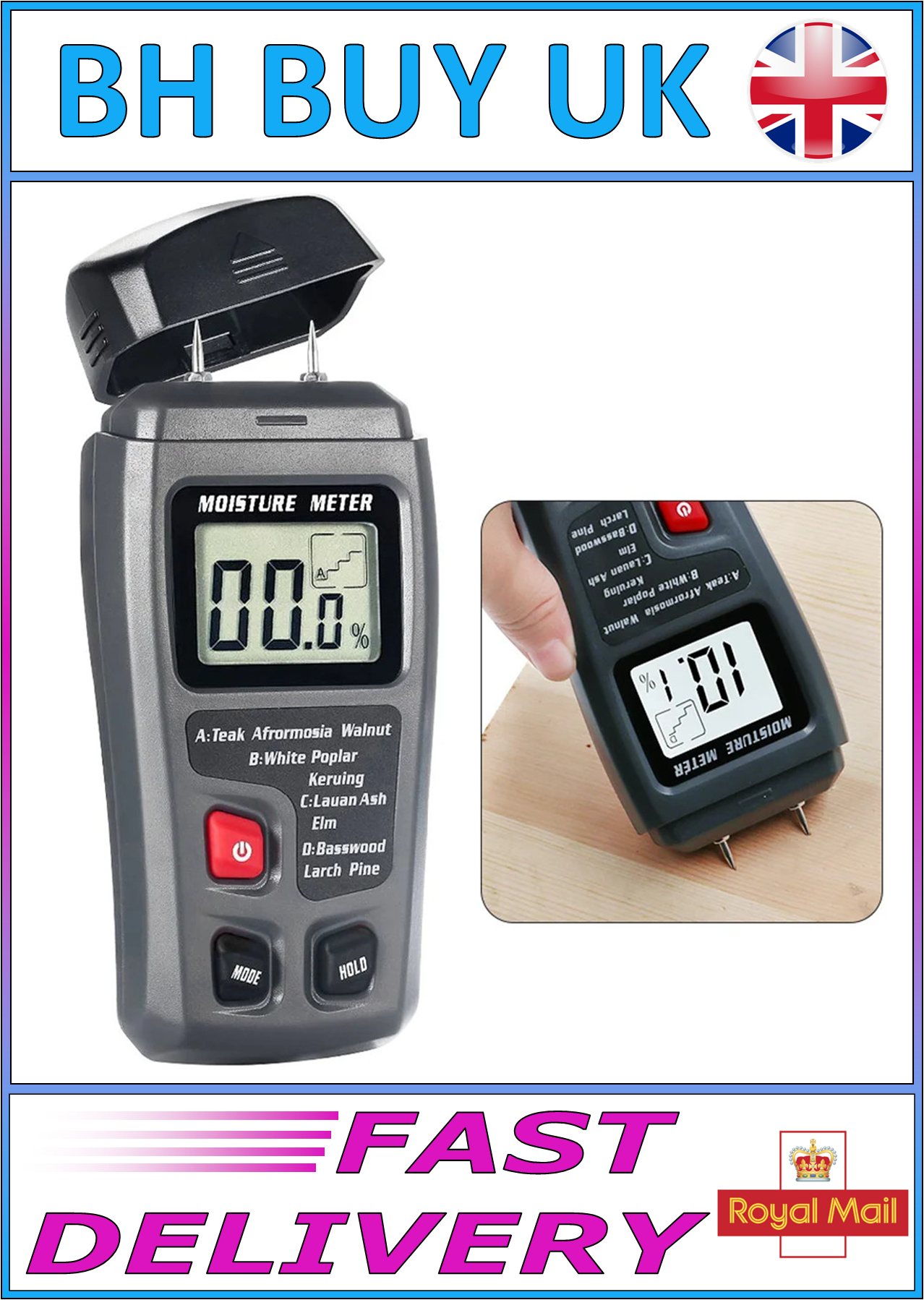 WOOD MOISTURE METER LCD DISPLAY