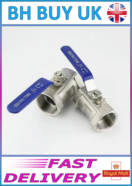 STAINLESS STEEL BALL VALVE 1/2" 3/4" FEMALE - FEMALE