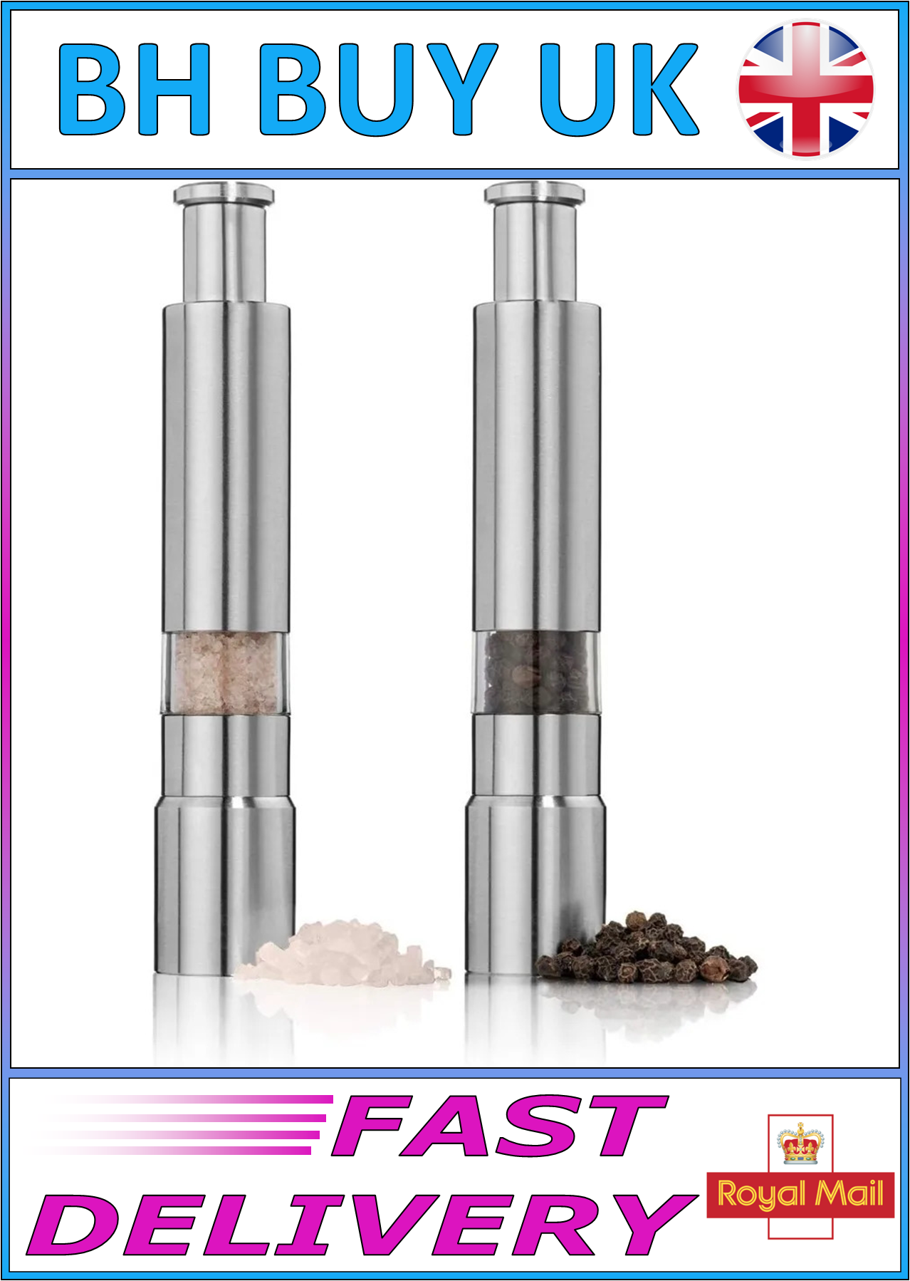 STAINLESS STEEL PEPPER MILL GRINDER