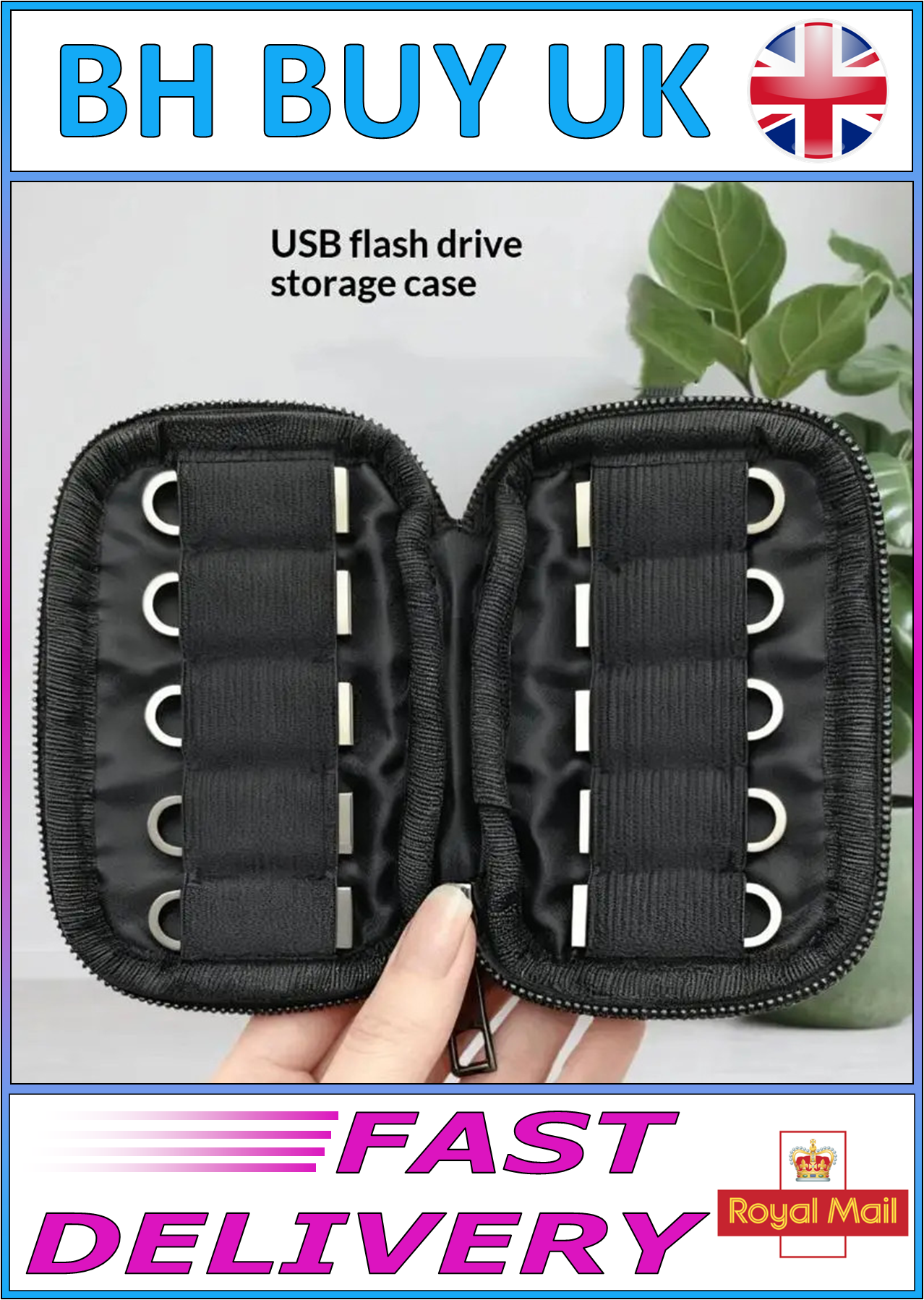 10 SECTION USB FLASH DISK STORAGE CASE