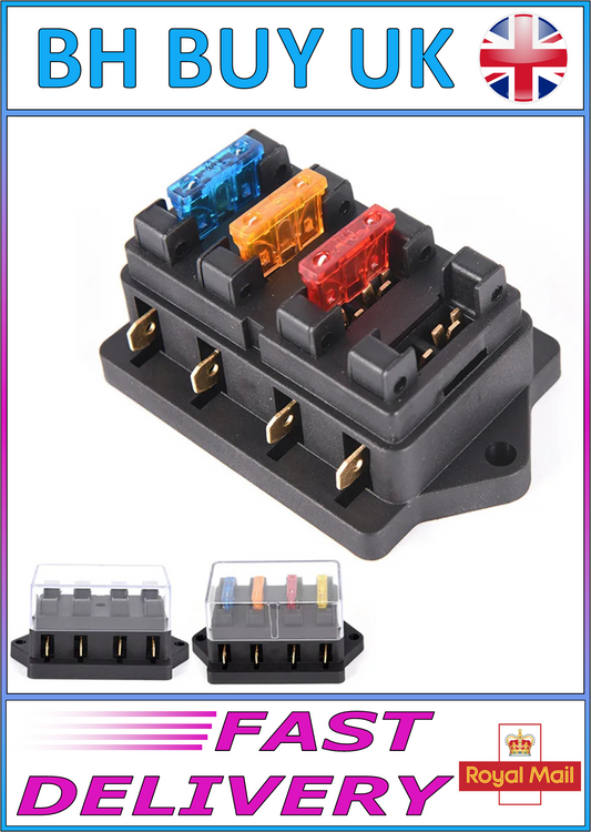 4 WAY SPADE FUSE HOLDER BOX