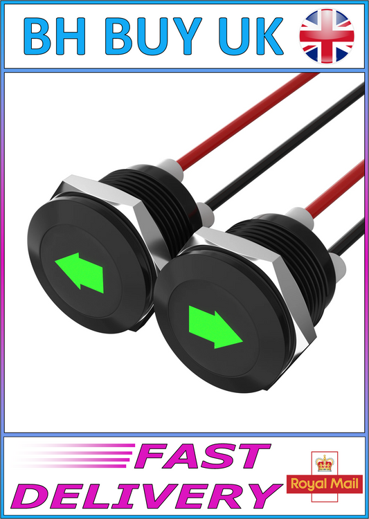 2 x 12mm LED INDICATOR ARROW LIGHTS 12V