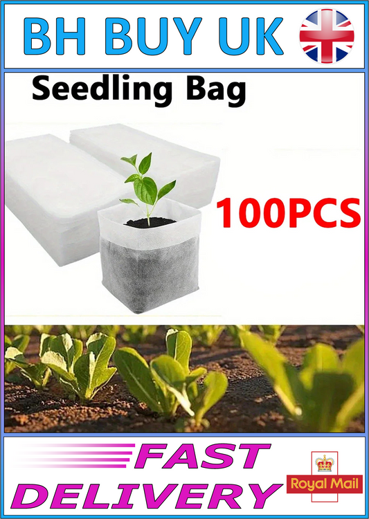 100 x BIODEGRADABLE SEEDLING BAGS