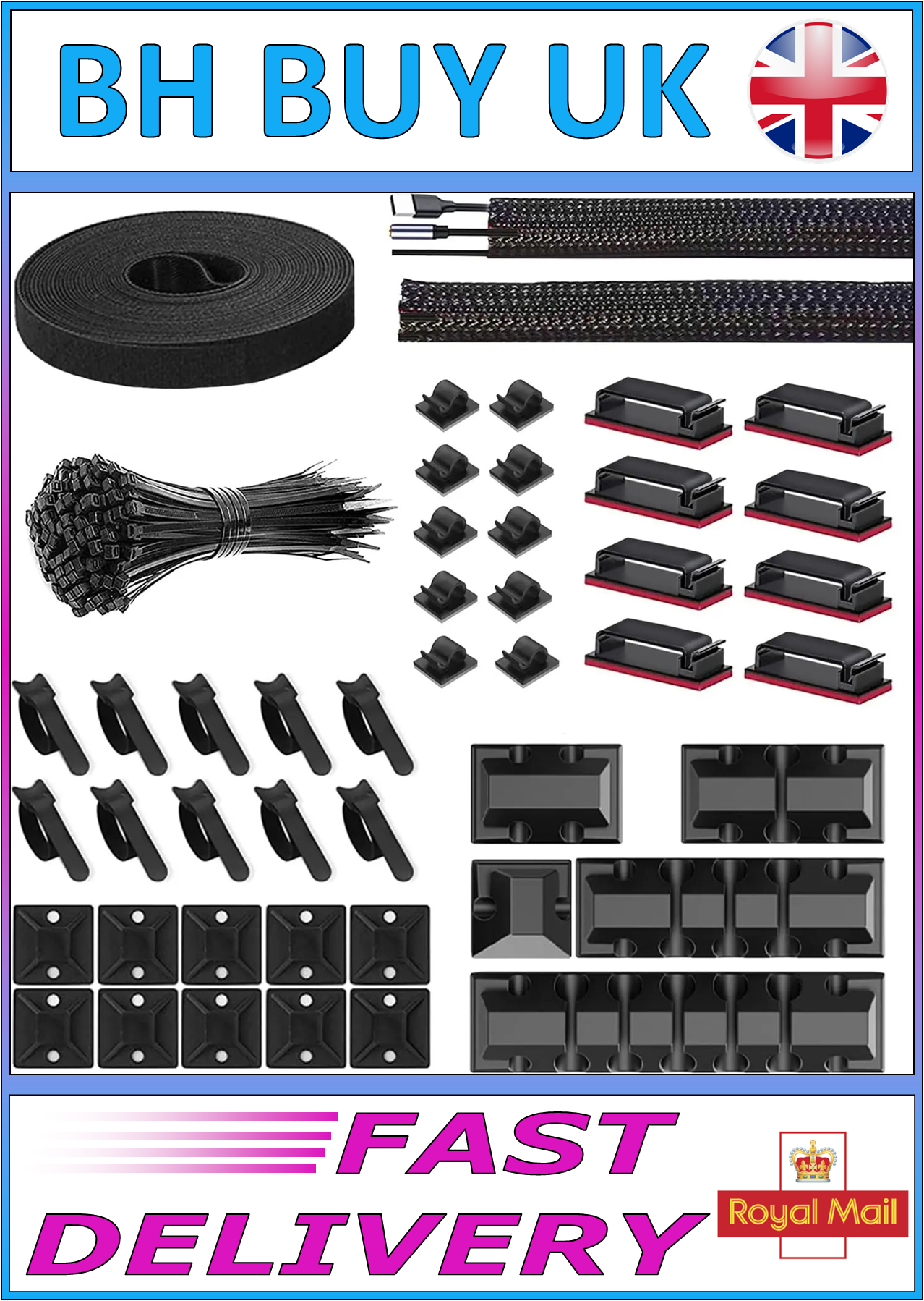 146 PIECE CABLE ORGANISER SET