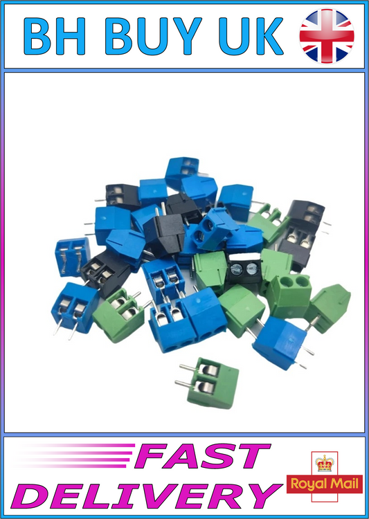 50 x 2 PIN & 3 PIN PCB SCREW TERMINAL BLOCK CONNECTOR