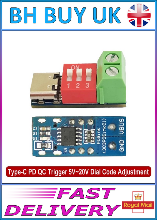 TYPE C PD QC TRIGGER 5V~20V DC VOLTAGE POWER MODULE
