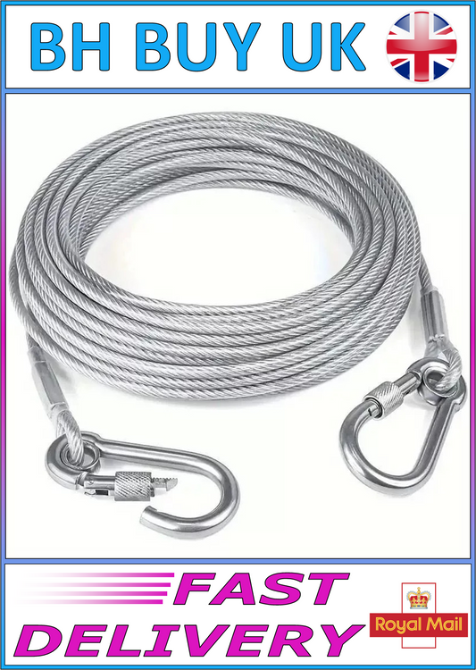 2m 5m 10m PVC COATED STEEL ROPE LINE