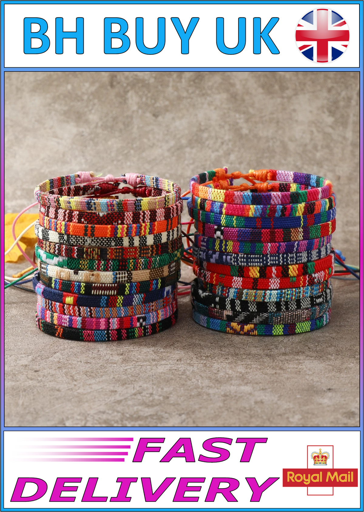24 x BOHO SURFER BRACELET SET – BRAIDED BEACH FESTIVAL JEWELLERY FOR MEN & WOMEN 08
