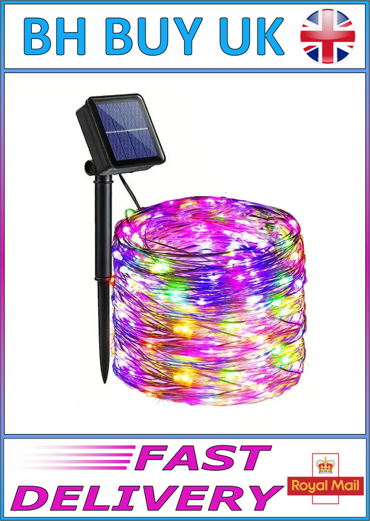 SOLAR MULTI COLOURED FAIRY LIGHTS 6 METER