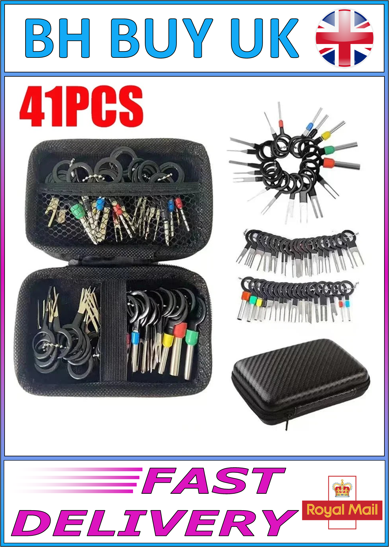 41 PIECE CAR TERMINAL REMOVAL KIT IN CASE