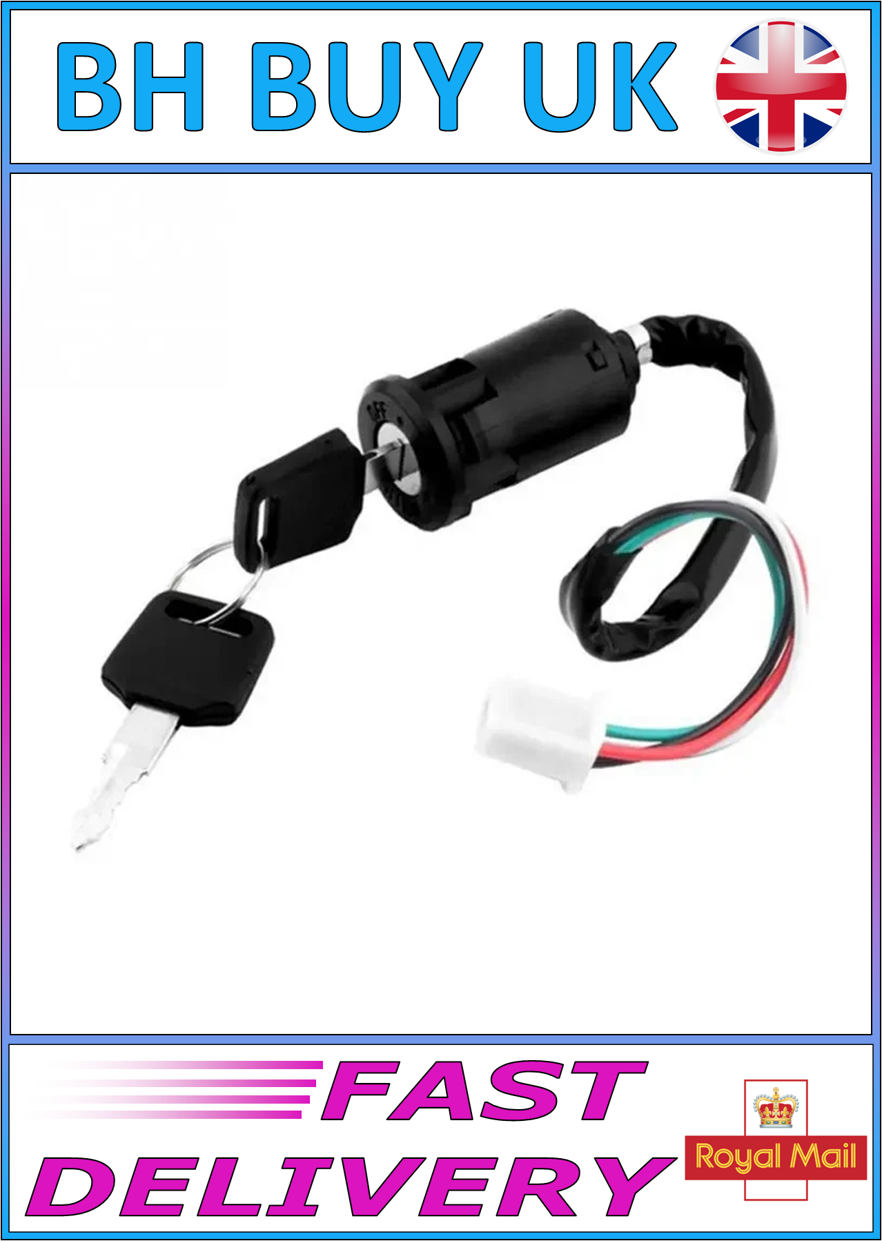 MOTORBIKE / QUAD BIKE IGNITION SWITCH 2 KEYS